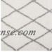 Modway Toryn Diamond Lattice 8x10 Shag Area Rug in Gray and Ivory   570883790